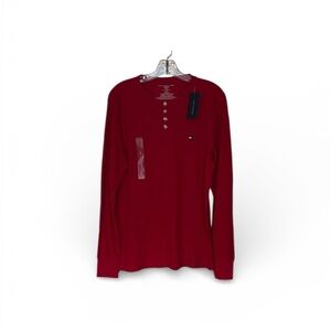 Tommy Hilfiger Classic Red Long Sleeve Tee, thermal